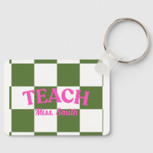 Custom Cute Teach Keychain