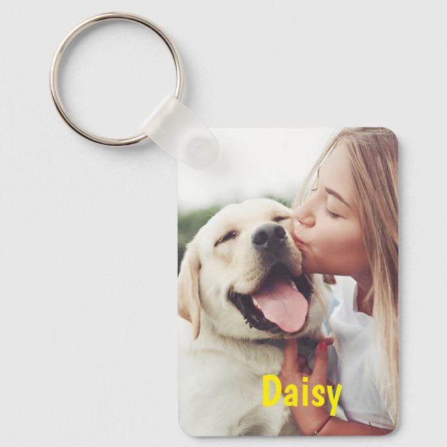 Chaveiro Custom Dog Cat Photo Name Girls Love Pets  (Frente)