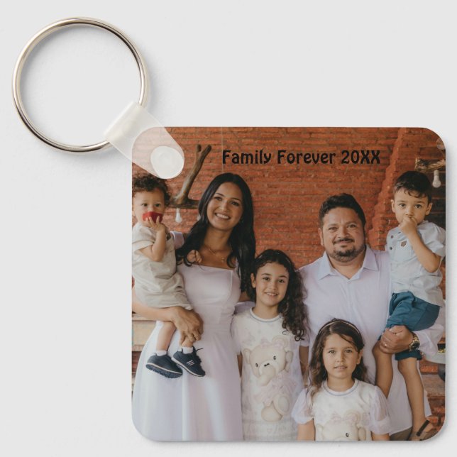 Chaveiro Custom Family Photo Aluminum Circle Keepsake (Frente)