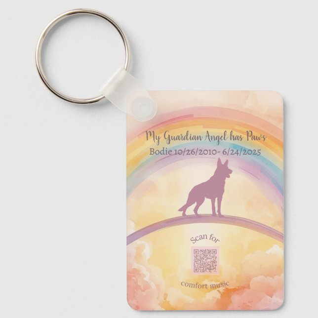 Chaveiro Custom German Shepherd Pet Loss Keychain (Frente)