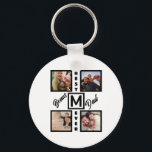 Chaveiro Custom Modern Bonus Dad Stepdad 4 Photo Collage<br><div class="desc">Custom Modern Bonus Dad Stepdad 4 Photo Collage. Create your own unique fathers day gift for stepdad with your photos and monogram initial.</div>