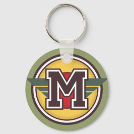 Chaveiro Custom Monogram Letter M Initial