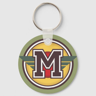 Chaveiro Custom Monogram Letter M Initial