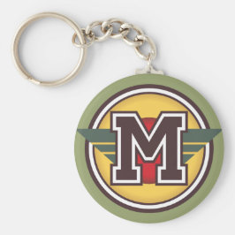 Chaveiro Custom Monogram Letter M Initial