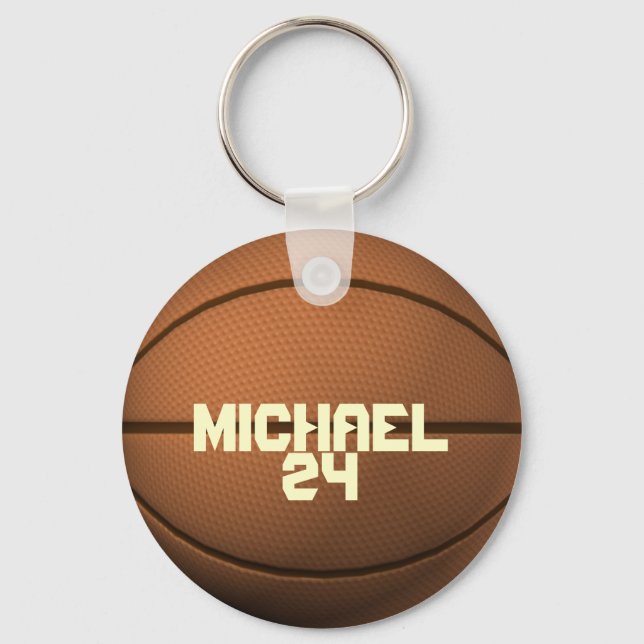 Chaveiro Custom Name and Number Basketball Keychain (Frente)