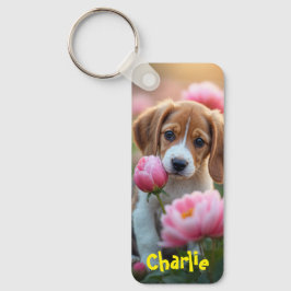 Chaveiro Custom Name Dog Cat Lover Double Photo Pet 