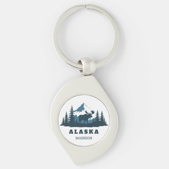 Chaveiro Custom Name & Text ALASKA (Frente)