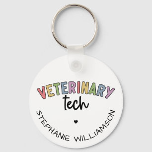 Chaveiro Custom Name Veterinary Tech   Vet Technician