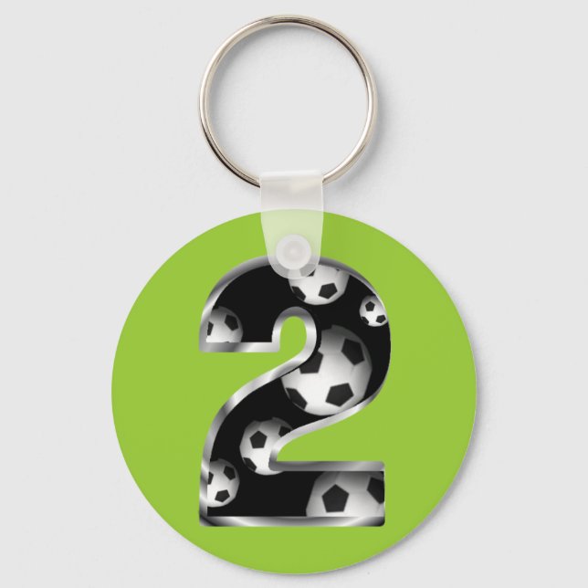 Chaveiro Custom Number 2 Soccer Keychain (Frente)