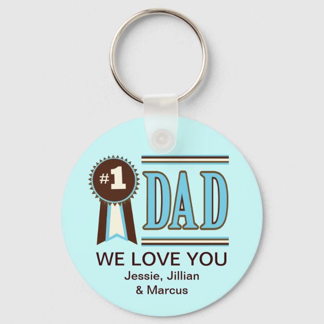 Chaveiro Custom Number One Dad's Father's Day Keychain (Frente)