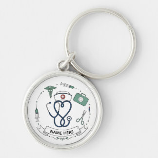Chaveiro Custom Nurse Name Keychain | Medical Appreciation 