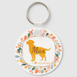 Chaveiro Custom pastel orange labrador retriever keychain