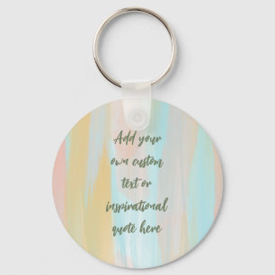 Chaveiro Custom Pastel Watercolor Motivational Quote