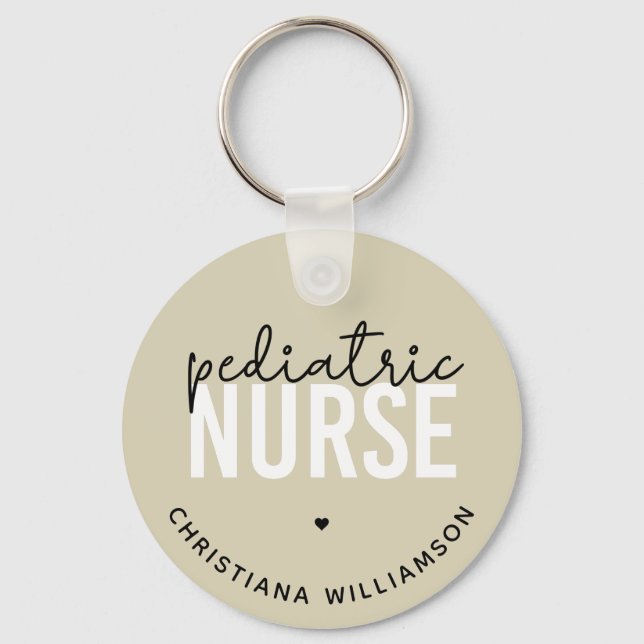 Chaveiro Custom Pediatric Nurse Peds Nurse Appreciation (Frente)