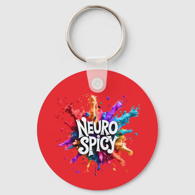 Chaveiro Custom / Personalised NEUROSPICY neurodiversity  (Frente)