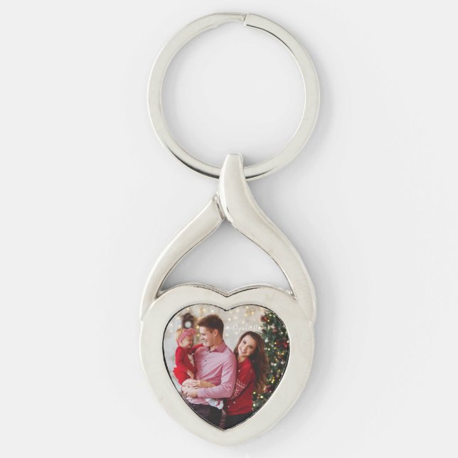 Chaveiro Custom Photo Family Holiday Keepsake Metal  (Frente)