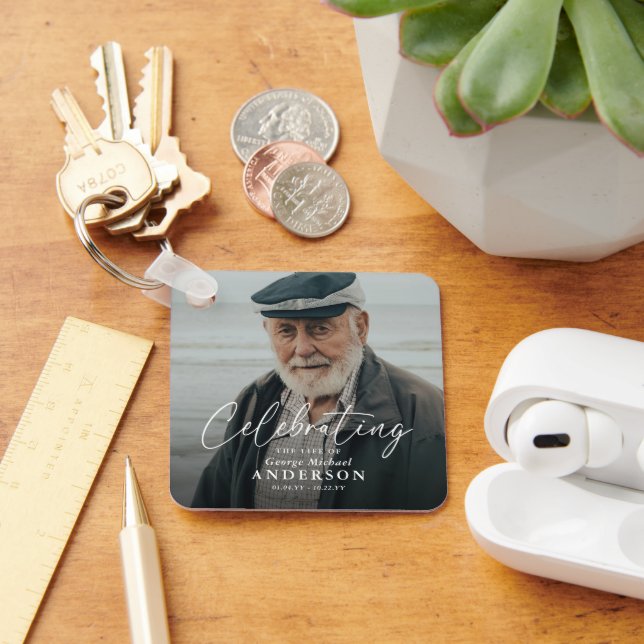 Chaveiro Custom Photo Funeral Sympathy Keepsake (Mesa)