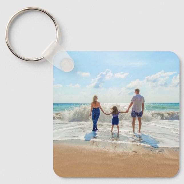 Chaveiro Custom Photo Text Keychain Gift Your Family Photos (Frente)