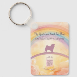 Chaveiro Custom Pug Pet Loss Keychain – Personalized Music