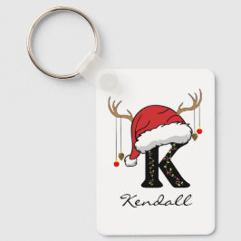 Chaveiro Custom Santa Monogram Bulk Keychain for Employees
