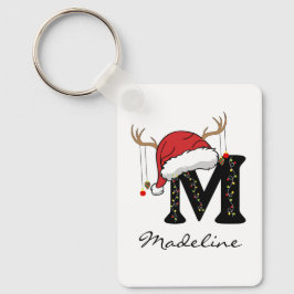 Chaveiro Custom Santa Monogram Keychain for Teachers