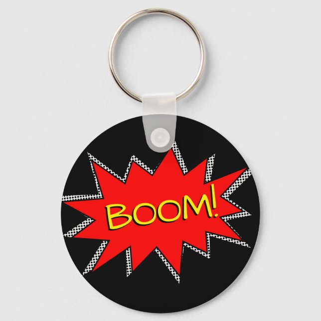 Chaveiro Custom Superhero Bomb Boom Sound Effect Template (Frente)