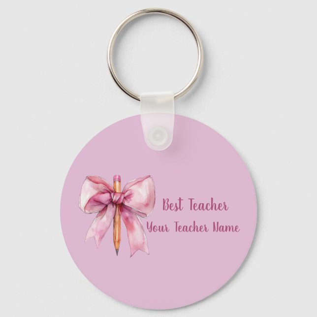 Chaveiro Custom Teacher Name Keychain Teacher Appreciation (Frente)