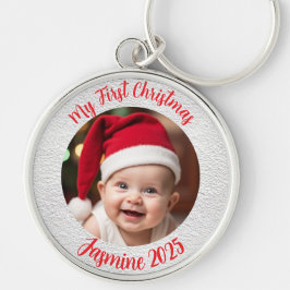 Chaveiro Customisable Premium Circle Baby First Christmas