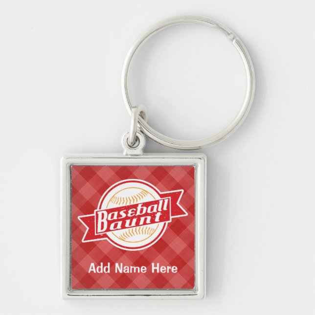 Chaveiro Customizable Baseball Aunt Keyring (Frente)