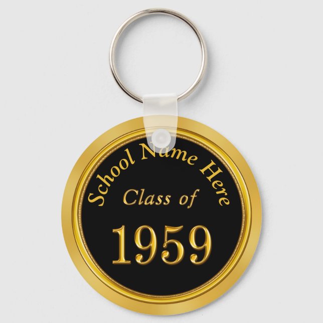 Chaveiro Customizable Class of 1959 Class Reunion Keychains (Frente)