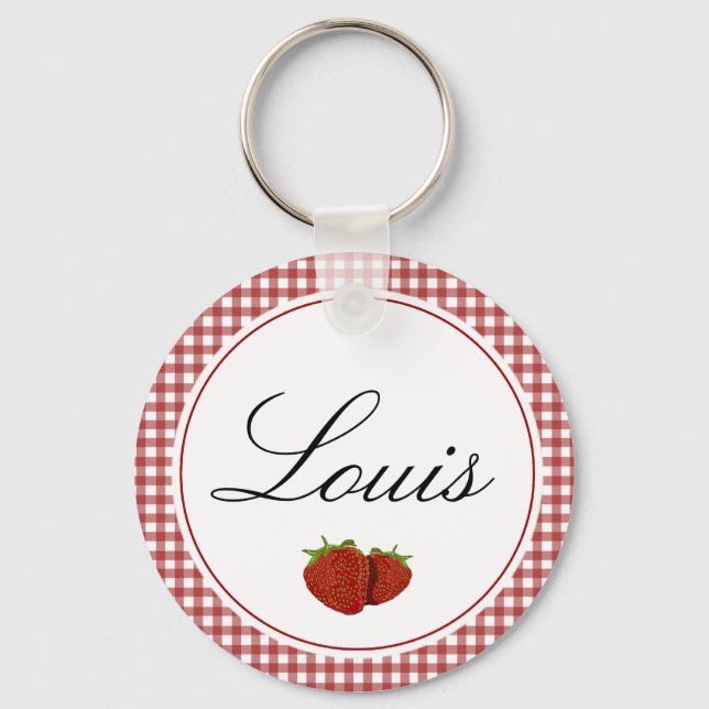 Chaveiro Customizable Cute Strawberry (Frente)