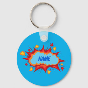 Chaveiro Customizable personalized comic explosion