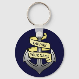 Chaveiro Customizable Ship Captain Your Name Anchor