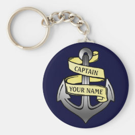 Chaveiro Customizable Ship Captain Your Name Anchor