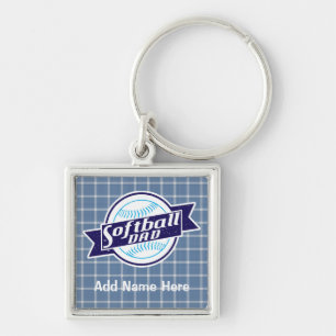 Chaveiro Customizable Softball Dad Keyring