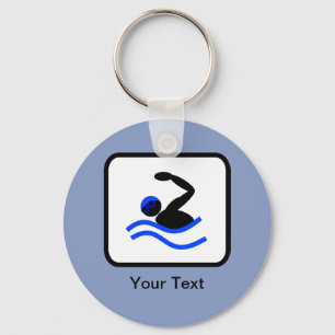 Chaveiro Customizable Swimmer Logo