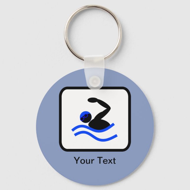 Chaveiro Customizable Swimmer Logo (Frente)