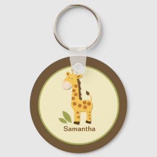 CHAVEIRO CUSTOMIZÁVEL DO GIRAFA ADORÁVEL