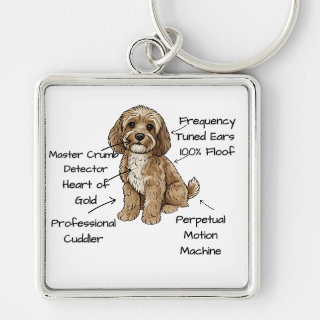 Chaveiro Cute Anatomy of a Cockapoo Dog Lover Gift (Frente)