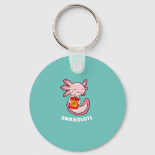 Chaveiro Cute Axolotl Lover Snaxolotl Kawaii Comida Axolotl