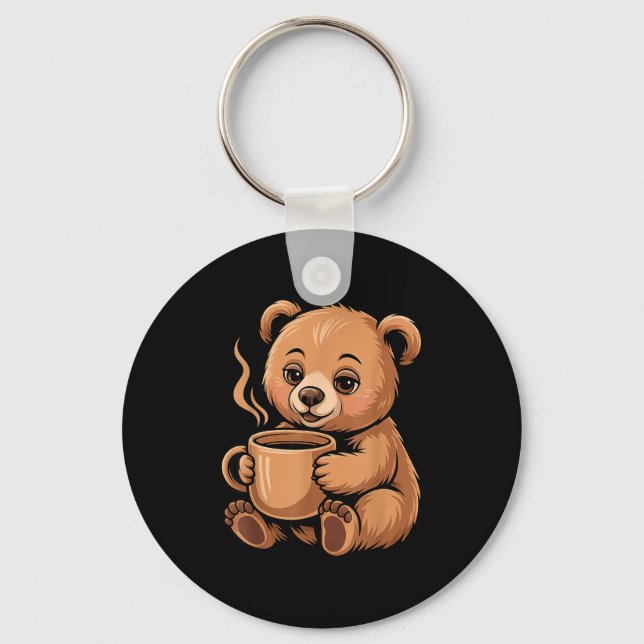 Chaveiro Cute Bear Design For Bear Lover And Bear  (Frente)