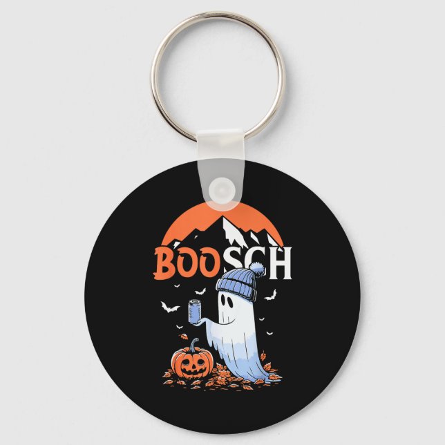 Chaveiro Cute Boo Ghost Halloween Pumpkin Beer Drinking Sok (Frente)