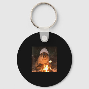 Chaveiro Cute capivara fogueira s'mores engraçado acampamen