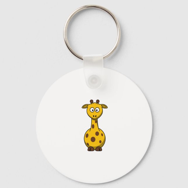 Chaveiro Cute Cartoon Giraffe Clipart (Frente)