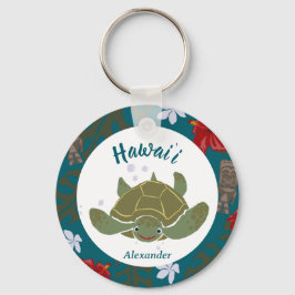 Chaveiro Cute Cartoon Hawaii Sea Turtle Tropical 