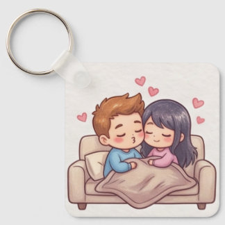 Chaveiro Cute Chibi Anime Casal Estética