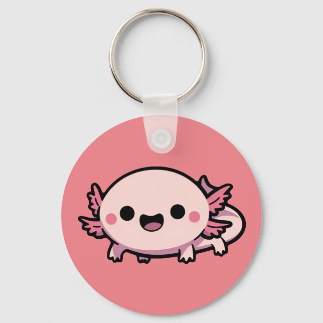 Chaveiro Cute Chibi Axolotl (Frente)
