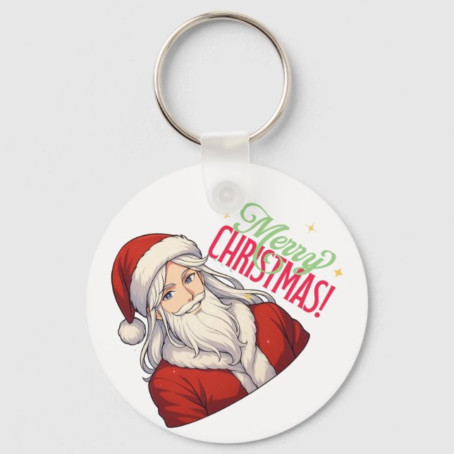 Chaveiro  Cute Christmas Santa Keychain (Frente)