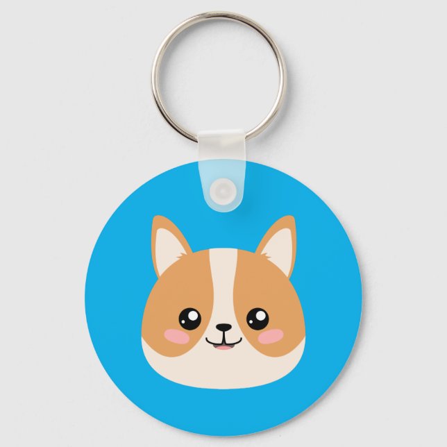 Chaveiro Cute Corgi (Frente)