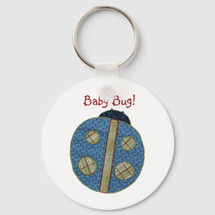 Chaveiro Cute Country Style Blue Ladybug Baby Bug
